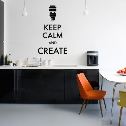 Αυτοκόλλητο Τοίχου "Keep Calm & Create"