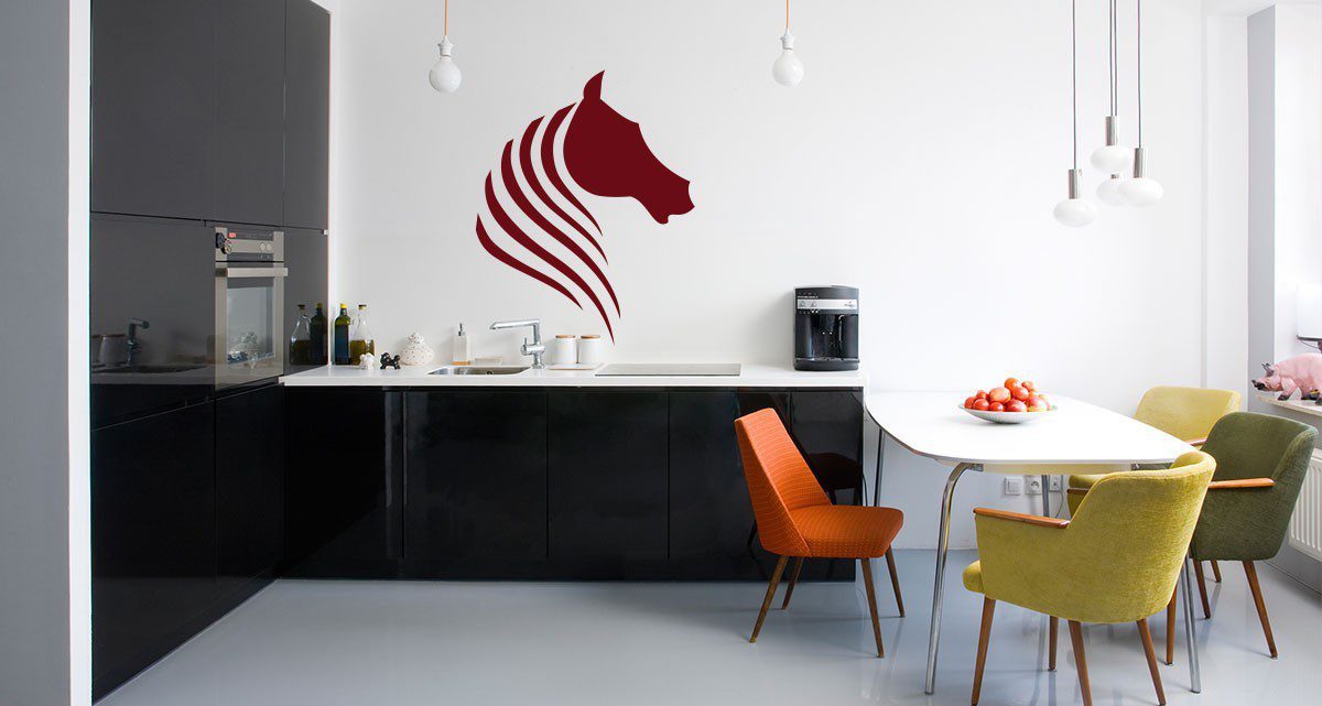 Αυτοκόλλητο Τοίχου "Horse Minimal"