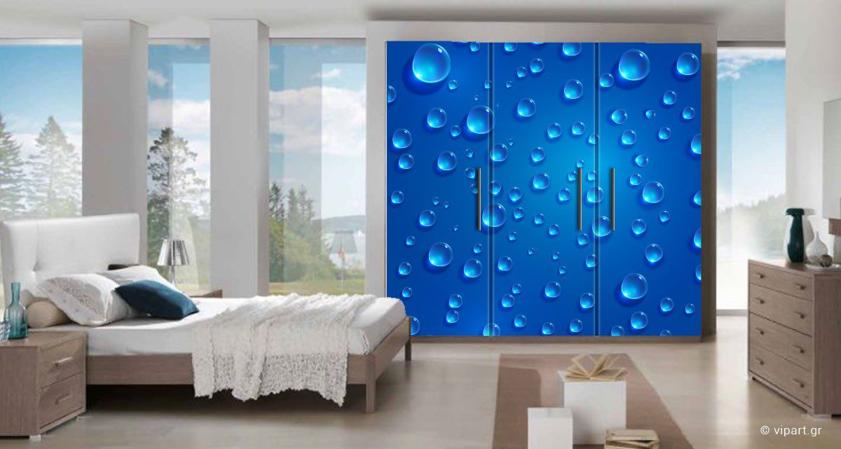 Αυτοκόλλητο Επίπλων "Blue Bubbles"
