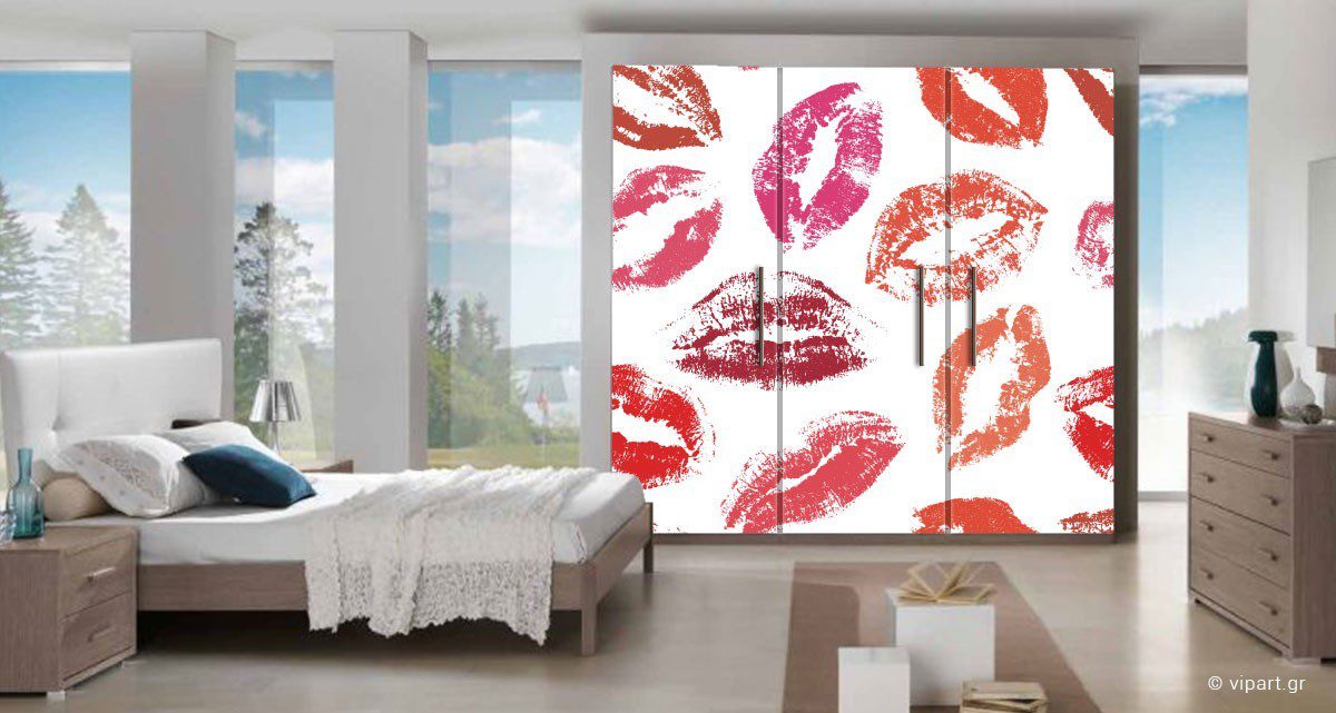 Αυτοκόλλητο Επίπλων "Colored Lips"