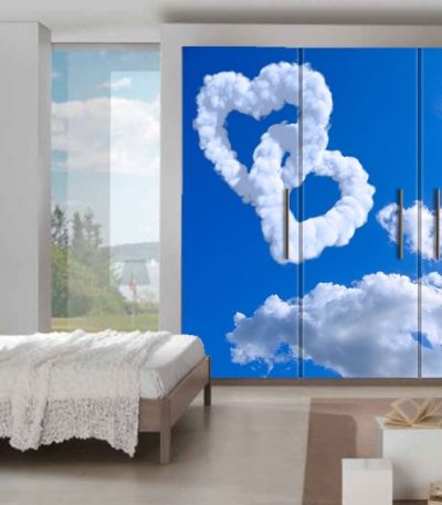 Αυτοκόλλητο Επίπλων "Sky & Hearts"
