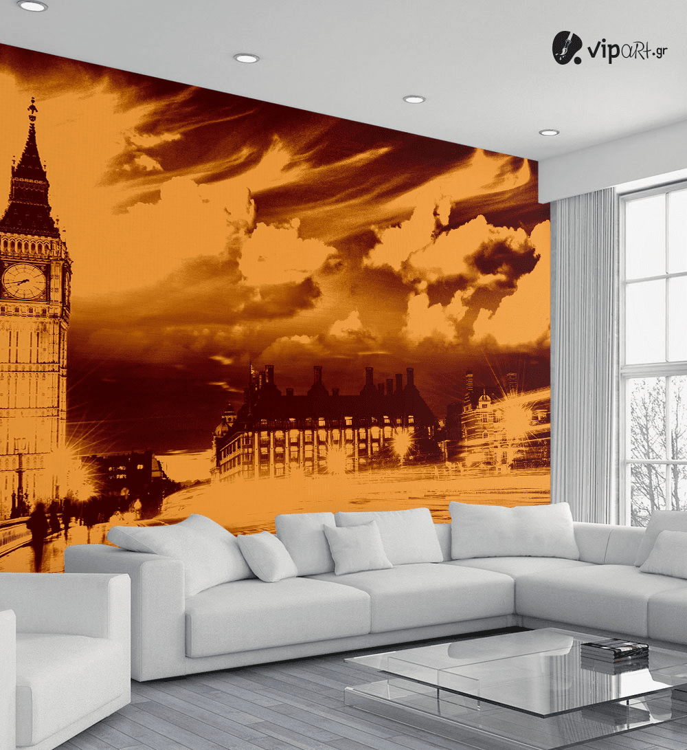 Ταπετσαρία Τοίχου London Sepia