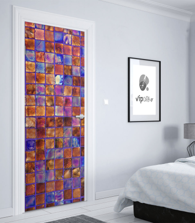 Αυτοκόλλητο Πόρτας με εκτύπωση "Glass Motif"