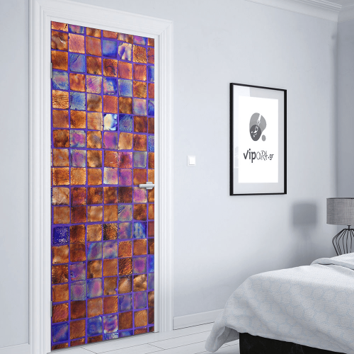 Αυτοκόλλητο Πόρτας με εκτύπωση "Glass Motif"