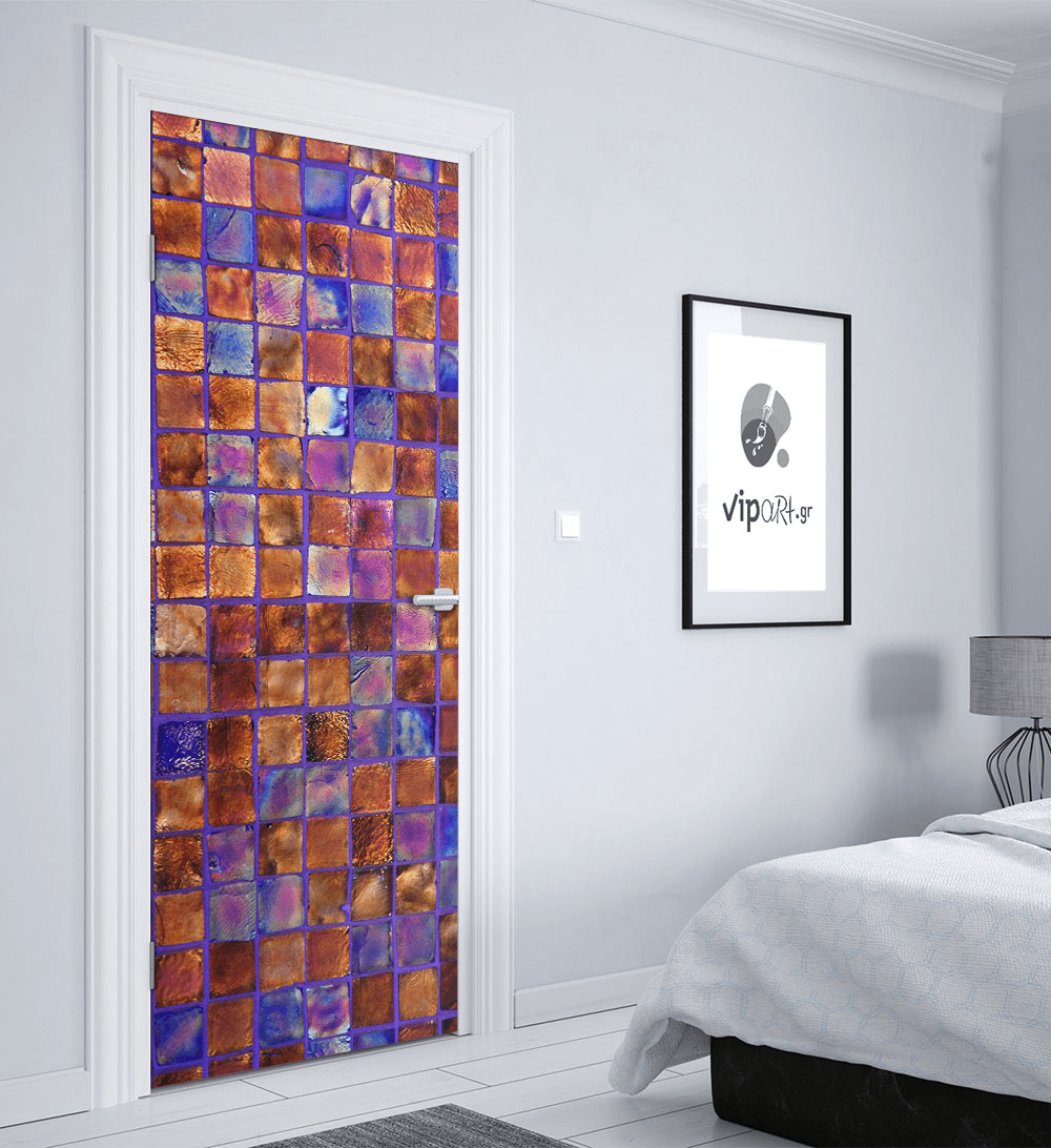 Αυτοκόλλητο Πόρτας με εκτύπωση "Glass Motif"