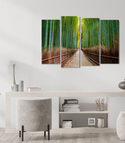 Πίνακας Καμβάς Τετράπτυχος Bamboo