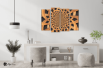 Πίνακας Καμβάς Τετράπτυχος Wooden Design - Ξύλινο σχέδιο