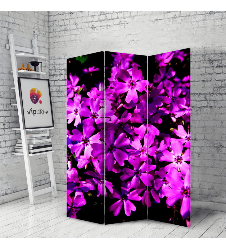 Διακοσμητικό Παραβάν μωβ λουλούδια Purple Flowers