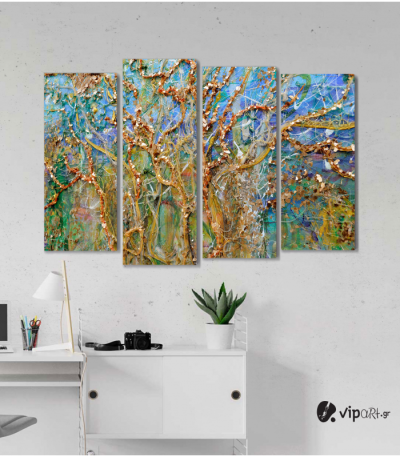 Πίνακας Καμβάς Τετράπτυχος Acrylic Painting - Ακρυλική ζωγραφική