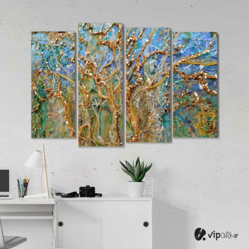 Πίνακας Καμβάς Τετράπτυχος Acrylic Painting - Ακρυλική ζωγραφική