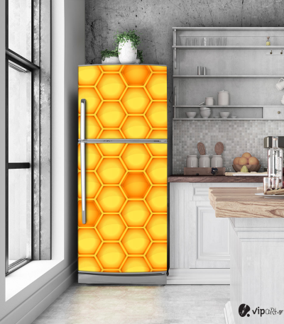 Αυτοκόλλητο Ψυγείου με εκτύπωση Κυψέλες "Beehives"