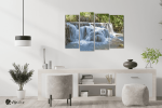 Πίνακας Καμβάς Τετράπτυχος Nature Waterfall - Καταρράκτης φύση
