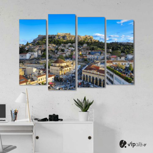 Πίνακας Καμβάς Τετράπτυχος Athens Acropolis