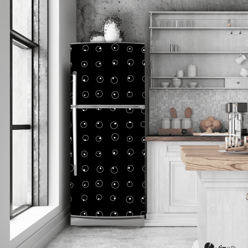 Αυτοκόλλητο Ψυγείου με εκτύπωση "Black & White Pattern"