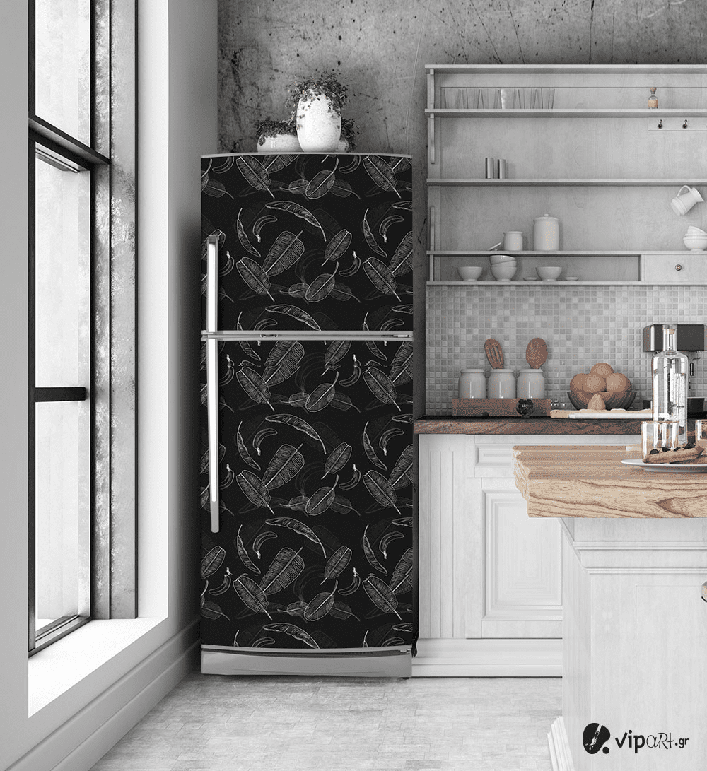 Αυτοκόλλητο Ψυγείου με εκτύπωση "Leaves Pattern"
