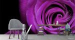 Ταπετσαρία Τοίχου Purple rose Flower