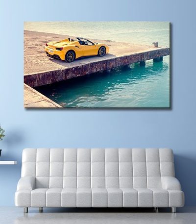 Καμβάς Yellow Fast Car