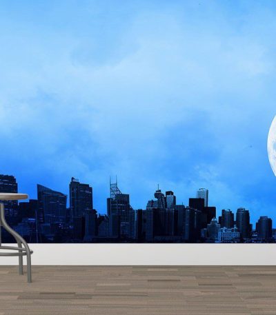 Ταπετσαρία Τοίχου Full Moon Above The City