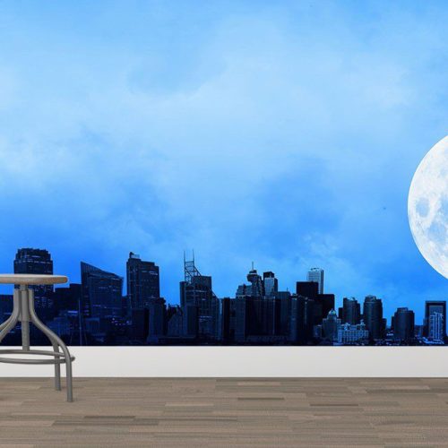 Ταπετσαρία Τοίχου Full Moon Above The City