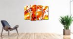Καμβάς Τετράπτυχος Orange_Artistic_Paint