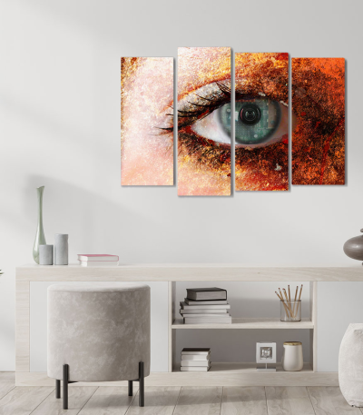 Πίνακας Καμβάς Τετράπτυχος Eye Camera