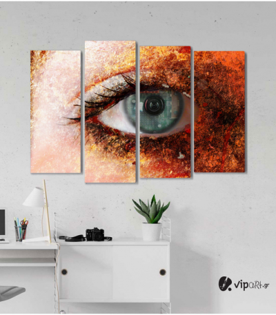 Πίνακας Καμβάς Τετράπτυχος Eye Camera