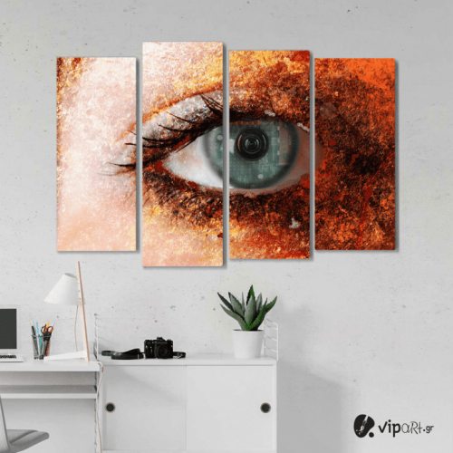 Πίνακας Καμβάς Τετράπτυχος Eye Camera