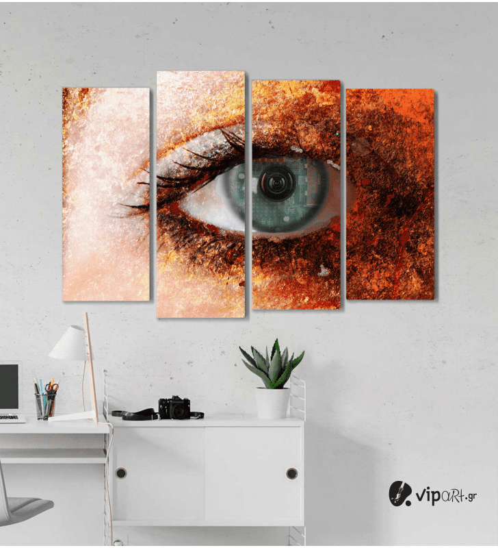 Πίνακας Καμβάς Τετράπτυχος Eye Camera