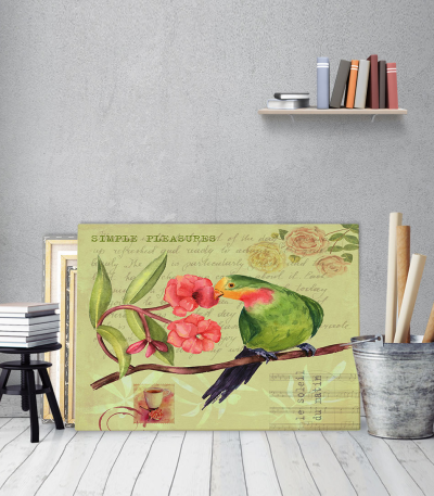 Πίνακας Καμβάς παπαγάλος Parrot