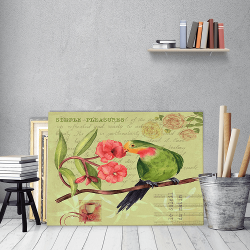 Πίνακας Καμβάς παπαγάλος Parrot