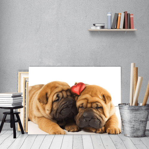 Πίνακας Καμβάς σκυλάκια Puppies Love