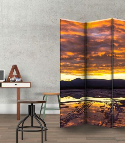 Παραβάν Τρίπτυχο Sunset Mountains