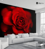 Ταπετσαρία Τοίχου Rose Red&Black