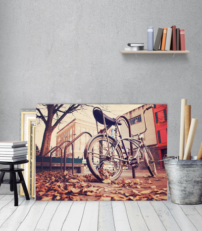Πίνακας Καμβάς Autumn vintage Bike