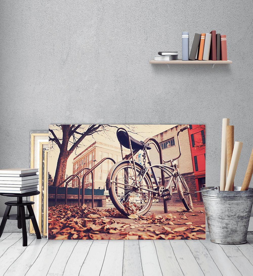 Πίνακας Καμβάς Autumn vintage Bike