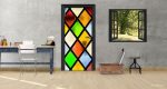 Αυτοκόλλητο Πόρτας "Colorful Glass"