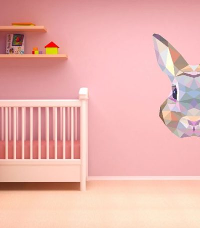 Αυτοκόλλητο Τοίχου "Triangle Rabbit"