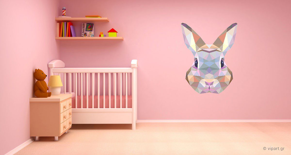 Αυτοκόλλητο Τοίχου "Triangle Rabbit" Αυτοκόλλητο Τοίχου "Triangle Rabbit"