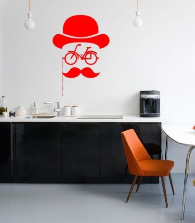 Αυτοκόλλητο Τοίχου "Hipster Bike Glass"