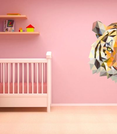 Αυτοκόλλητο Τοίχου "Triangle Tiger"