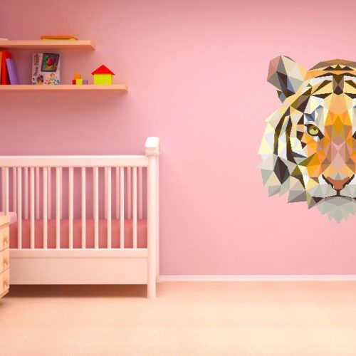 Αυτοκόλλητο Τοίχου "Triangle Tiger"
