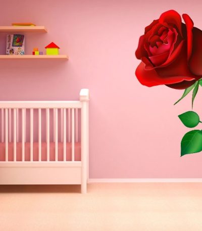 Αυτοκόλλητο Τοίχου "Red Rose"
