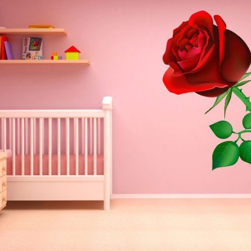 Αυτοκόλλητο Τοίχου "Red Rose"