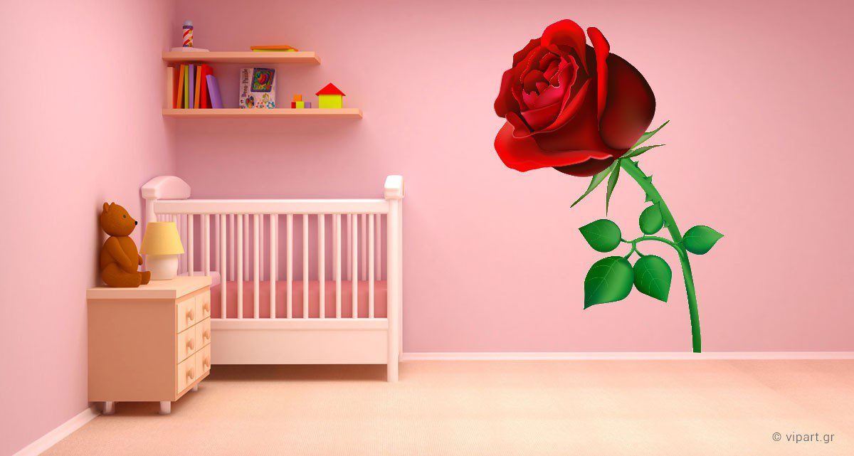 Αυτοκόλλητο Τοίχου "Red Rose" Αυτοκόλλητο Τοίχου "Red Rose"