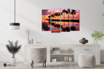 Πίνακας Καμβάς Τετράπτυχος Palmetto Bay Miami