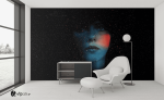 Ταπετσαρία Τοίχου Αφηρημένο πρόσωπο Galaxy Girl Abstract Face
