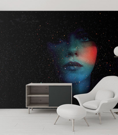 Ταπετσαρία Τοίχου Αφηρημένο πρόσωπο Galaxy Girl Abstract Face