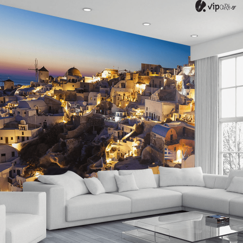 Ταπετσαρία Τοίχου Evening In Santorini