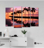Πίνακας Καμβάς Τετράπτυχος Palmetto Bay Miami