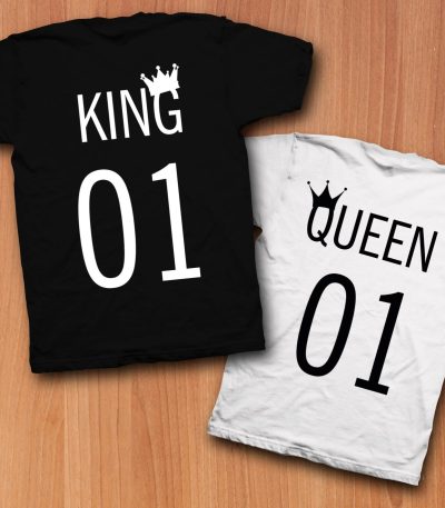 ΠΡΟΣΦΟΡΑ Εκτύπωση σε μπλουζάκι "King & Queen"